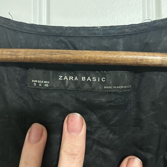 Zara Plastic Weave Black Dress - Picture 2 of 5